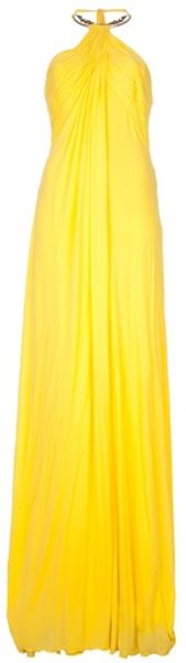 Roberto Cavalli Maxi Dress in Yellow | Lyst