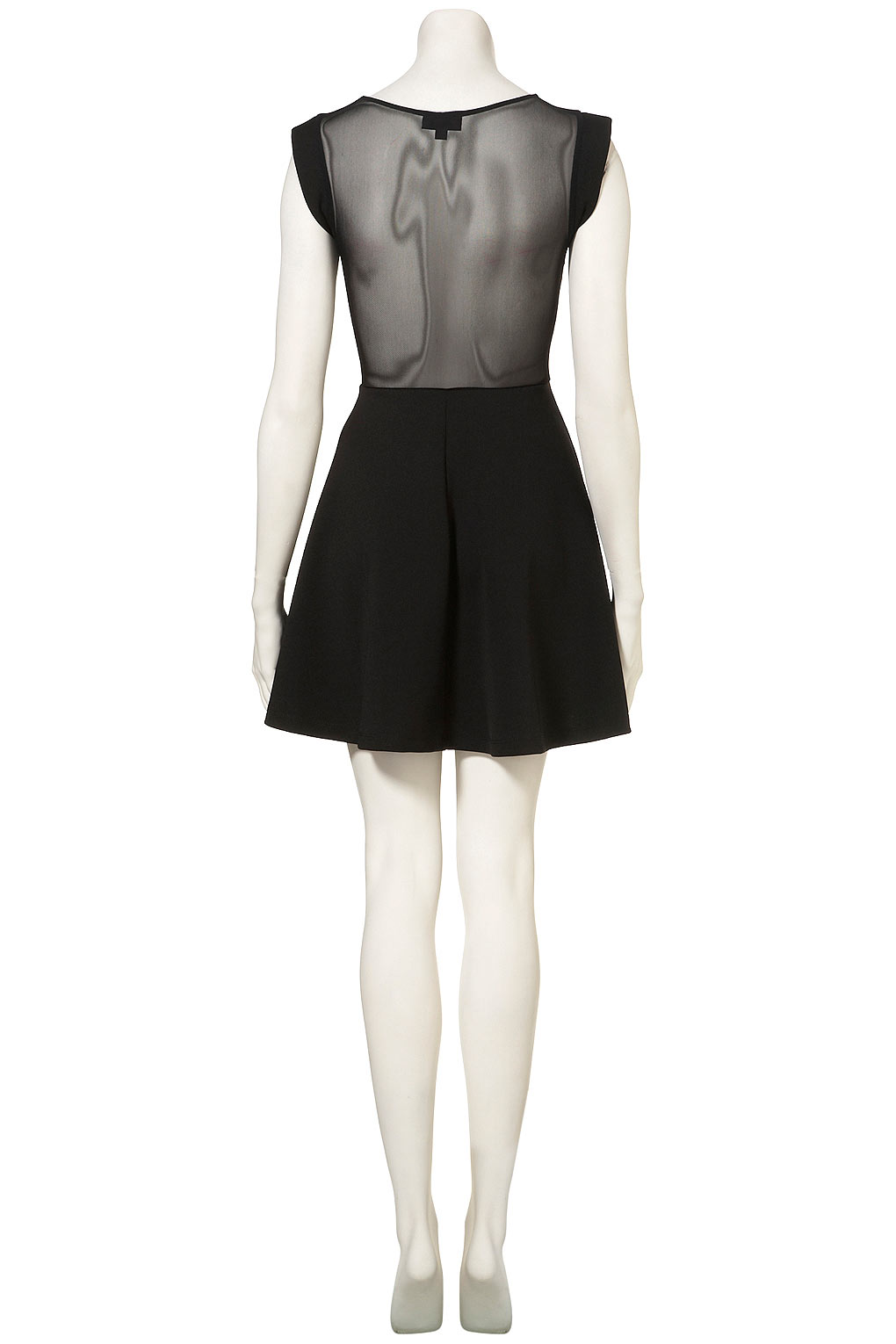 topshop black mesh dress
