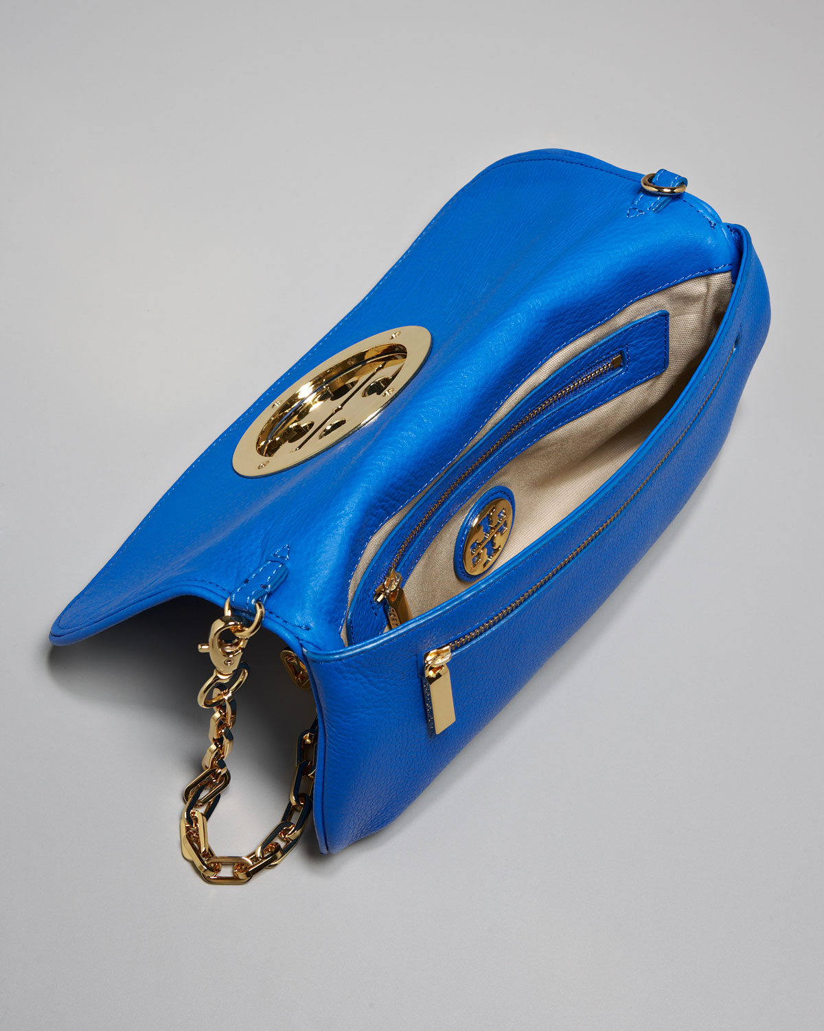 tory burch blue clutch