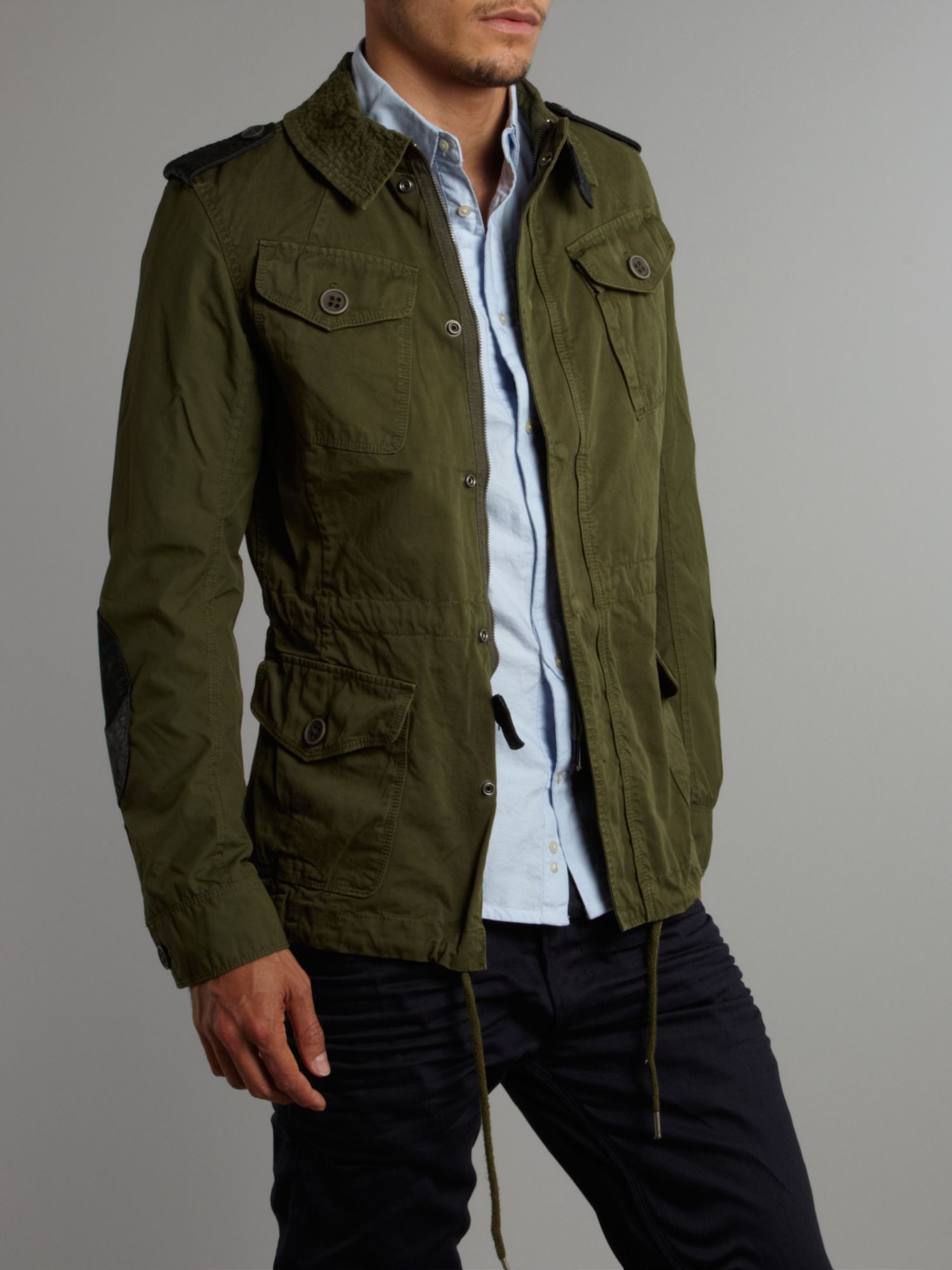 Мужская куртка цвета хаки с чем носить - 83 фото