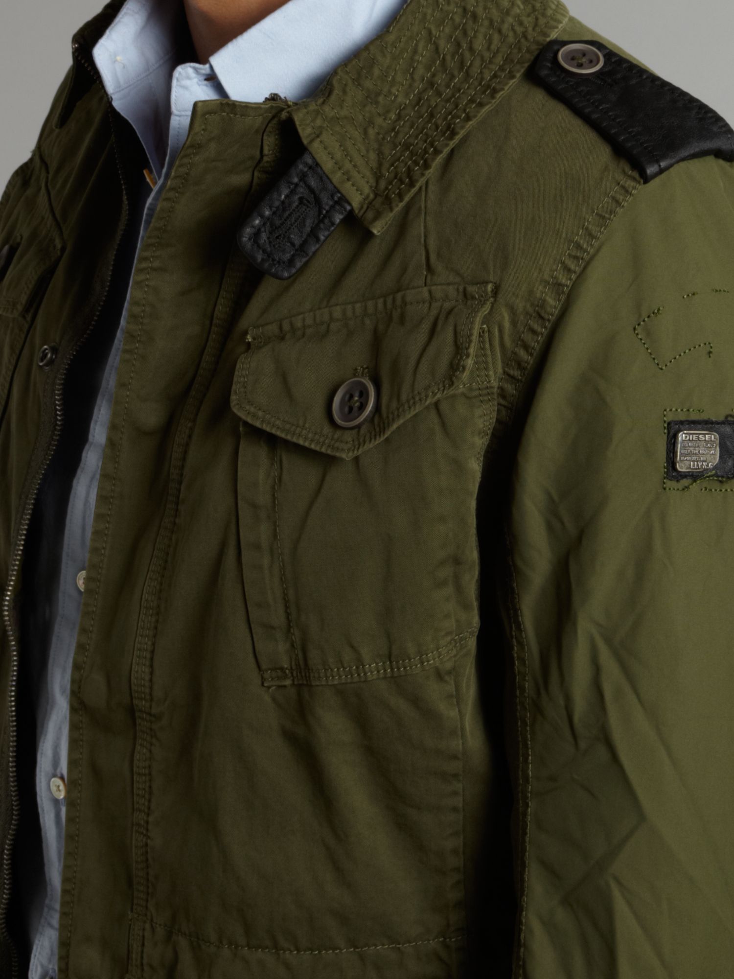 Diesel Military Jacket in Natural for Men Lyst