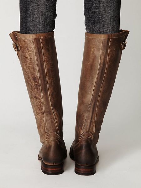 Free People Mercer Tall Boot in Brown (taupe distress) | Lyst