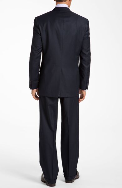 Hart Schaffner Marx Navy Pinstripe Wool Suit in Blue for Men (navy ...