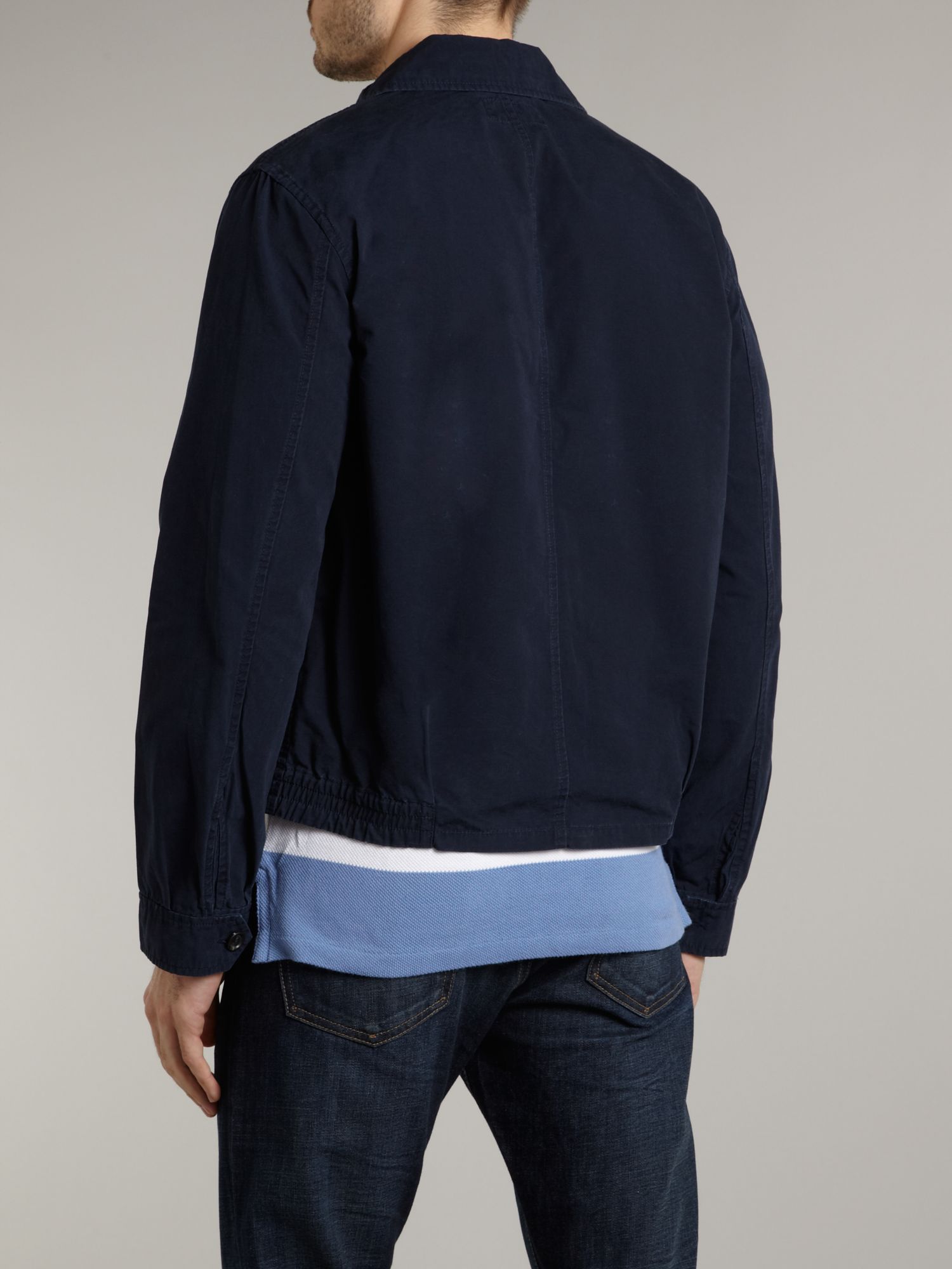 Polo ralph lauren Cotton Windbreaker Jacket in Blue for Men | Lyst