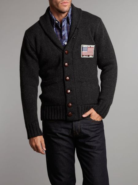 Barbour Steve Mcqueen Melrose Shawl Cardigan in Gray for Men (charcoal ...