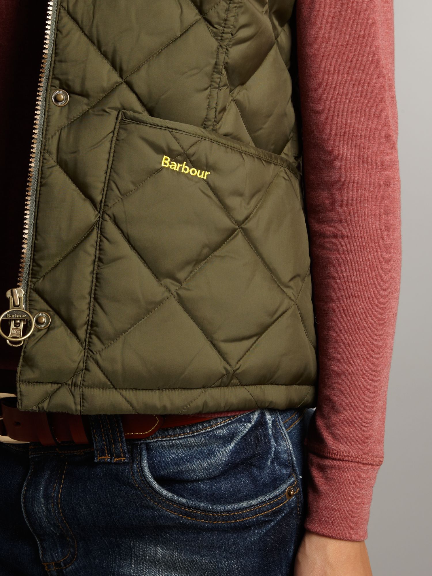 Barbour Liddesdale Down Gilet in Green Lyst