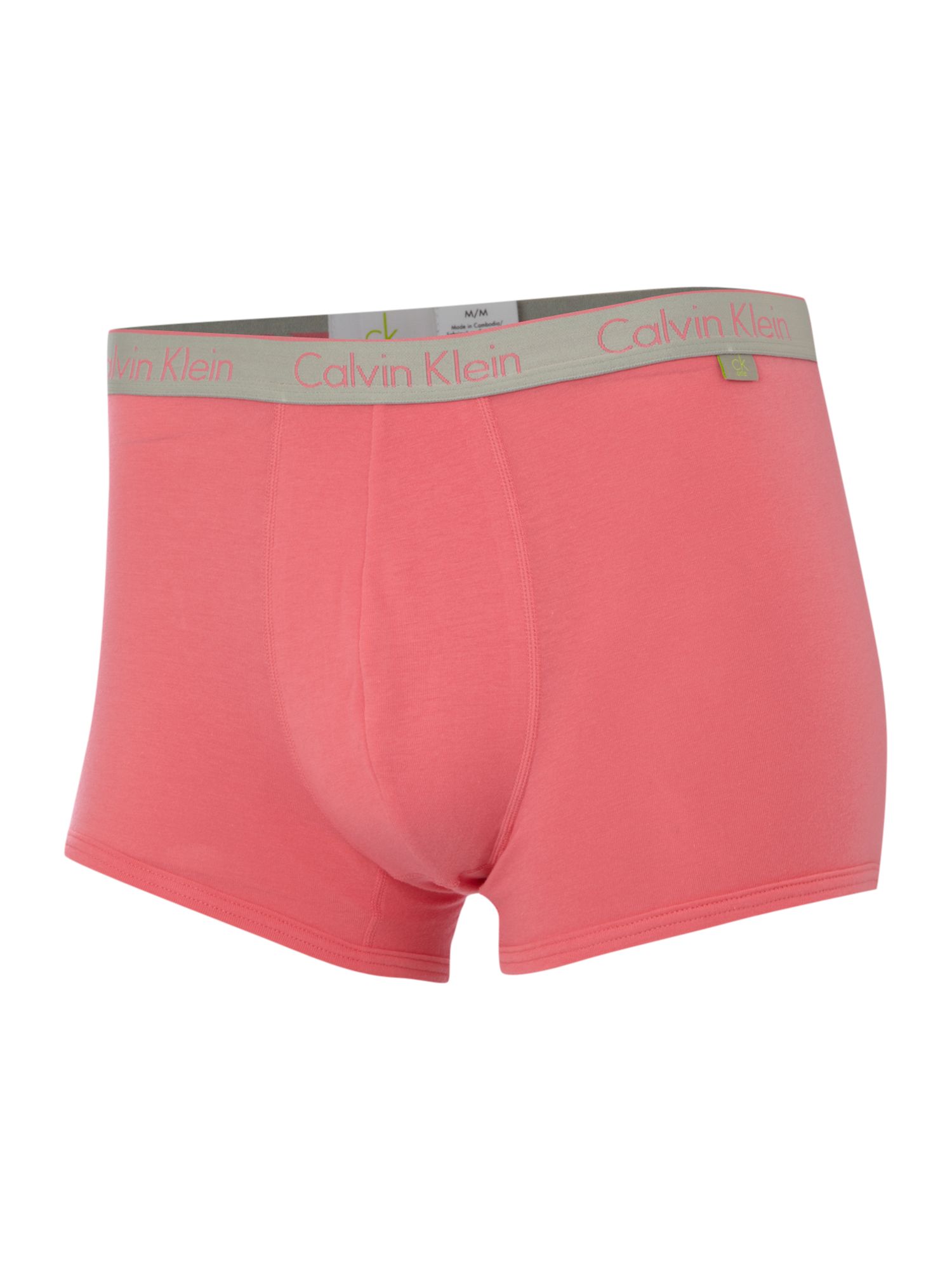 Calvin klein Cotton Underwear Trunk in Pink for Men | Lyst