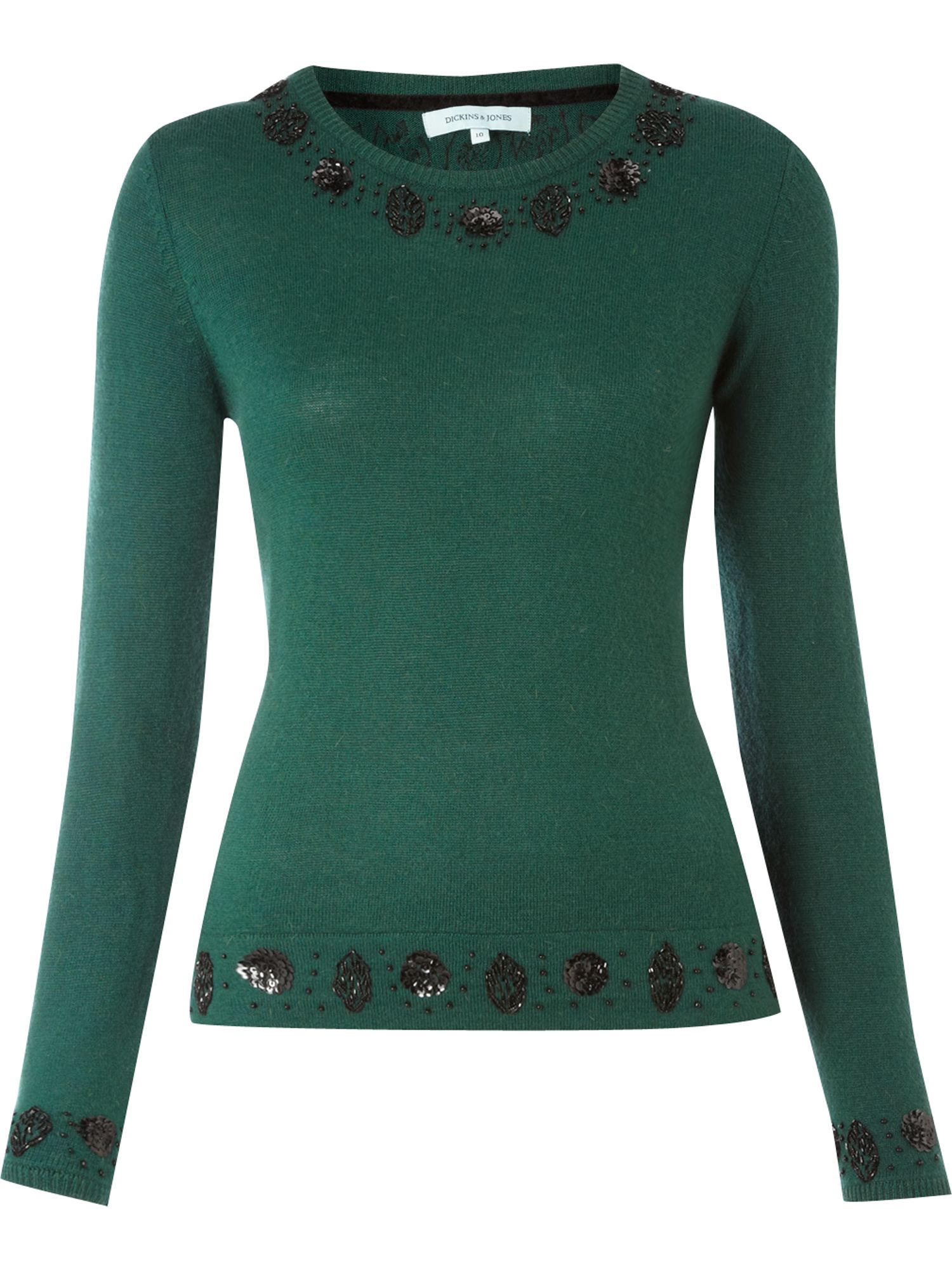 Dickins & jones Ladies Embellished Knitted Jumper in Green Lyst
