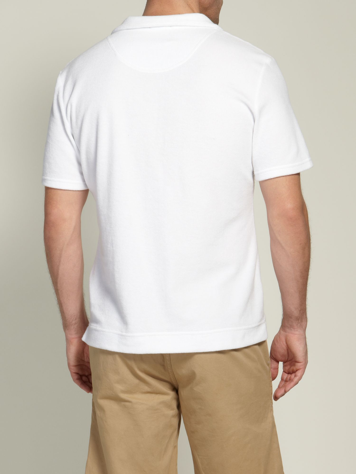 Farrell Mens Towelling Polo Shirt in White for Men | Lyst