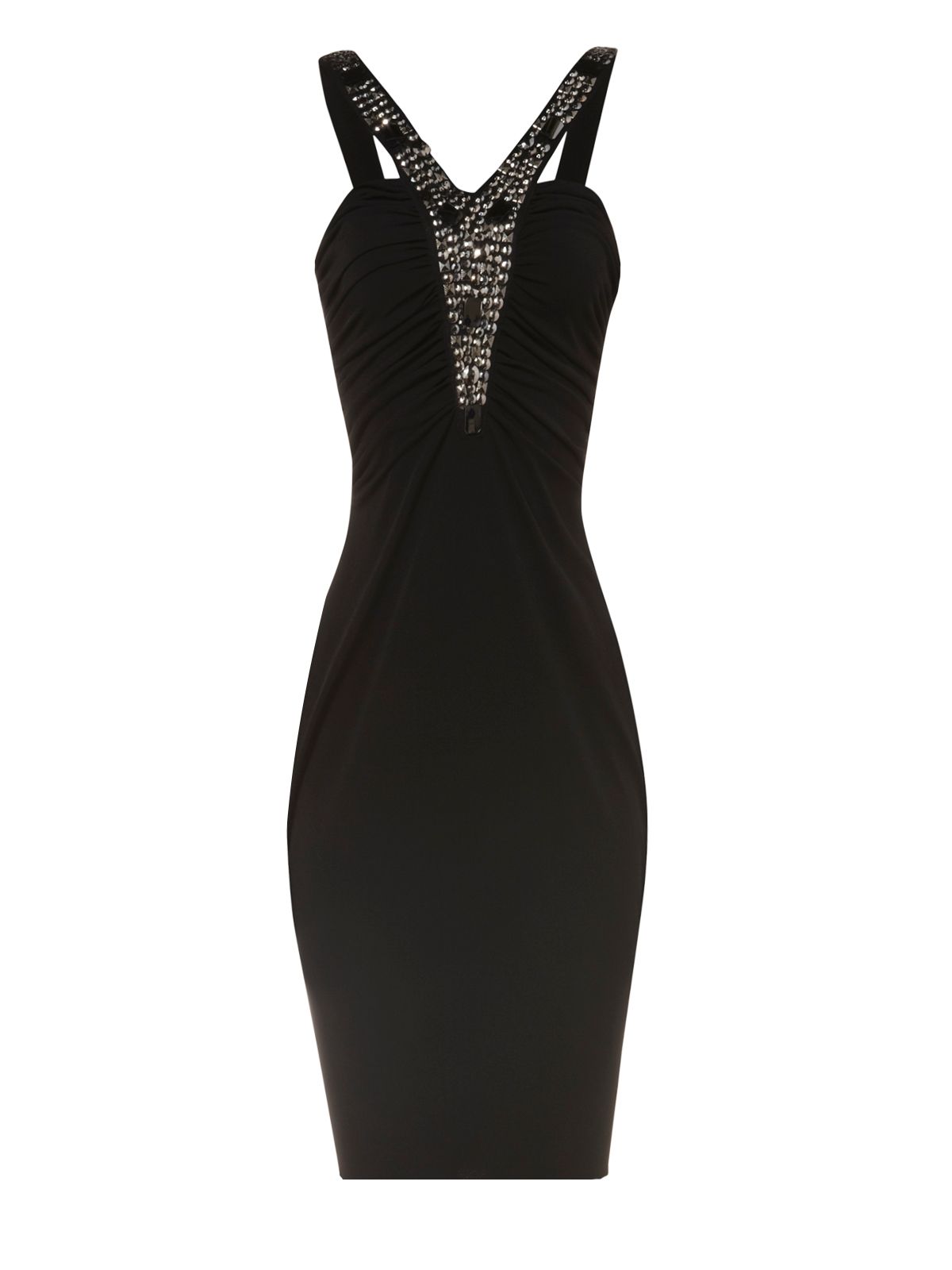 Jane Norman Mirrored Short Dress in Black | Lyst
