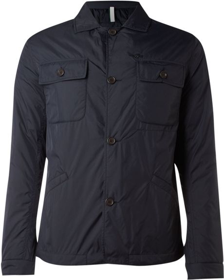 Lacoste Mid Length Outewear Jacket with Chest Pockets in Blue for Men ...