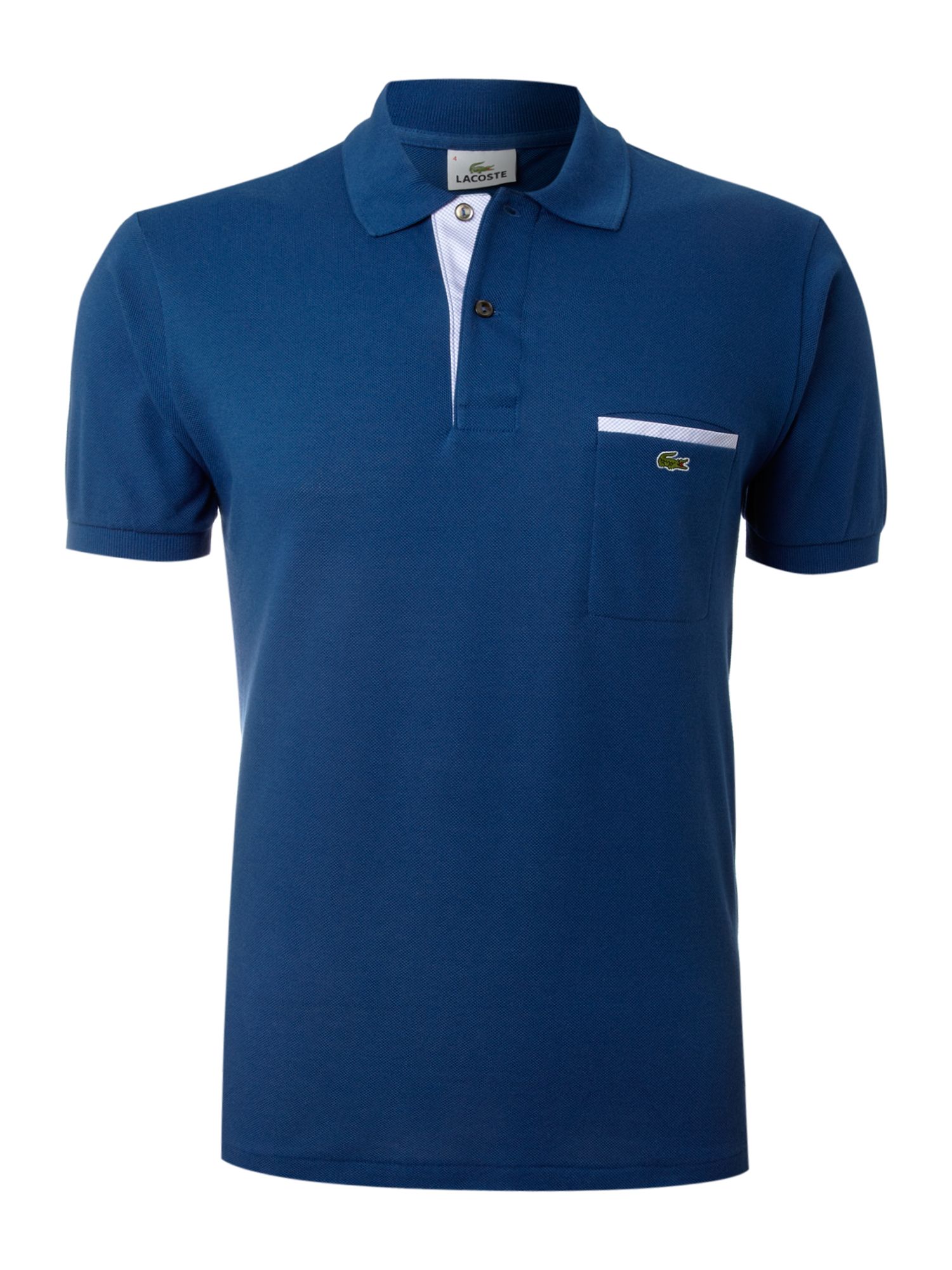 Lacoste Trim Pocket Polo Shirt in Blue for Men | Lyst