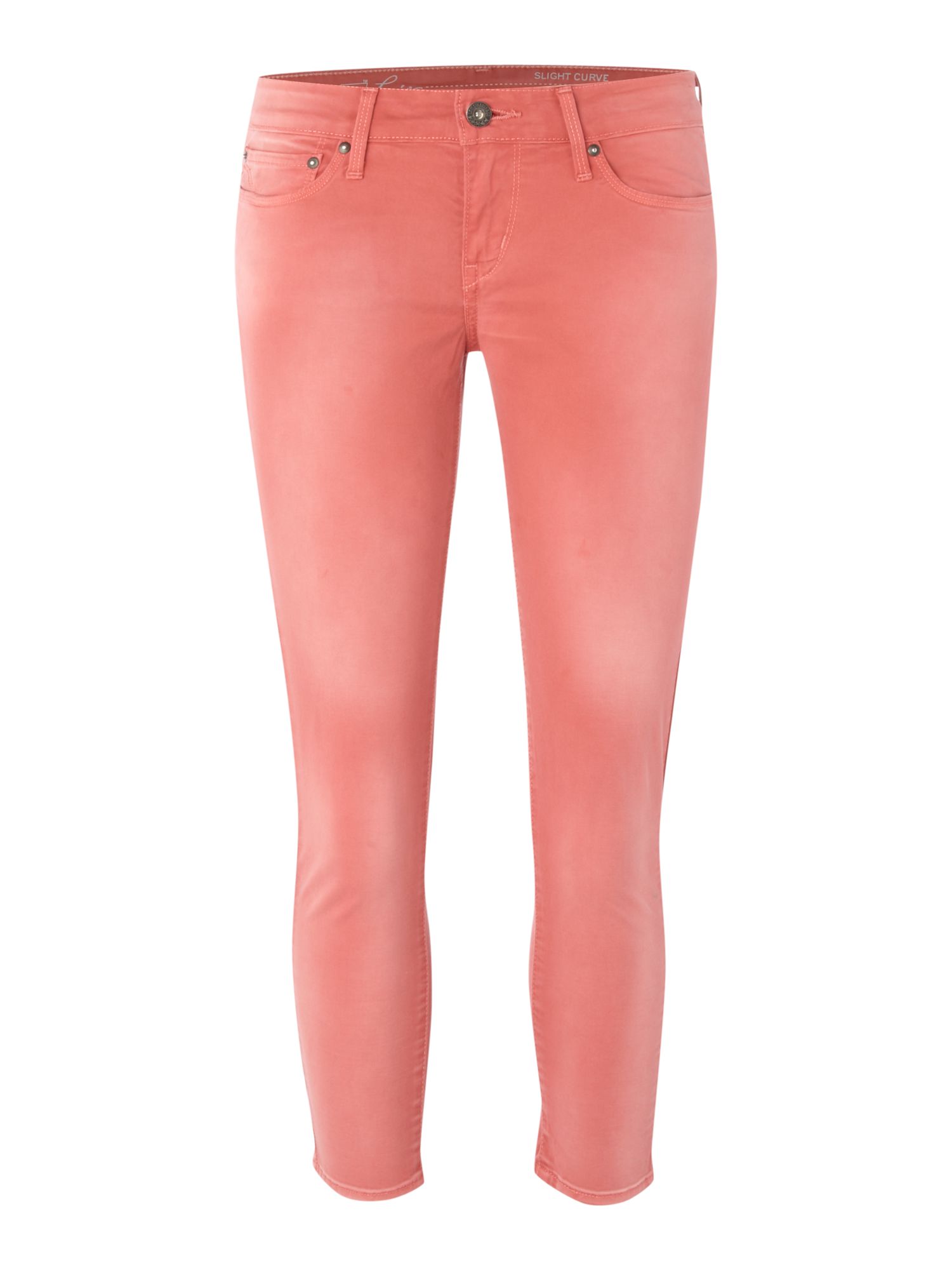 Levi's Low Rise Demi Curve Id Coloured Skinny Jean in Pink (coral) | Lyst