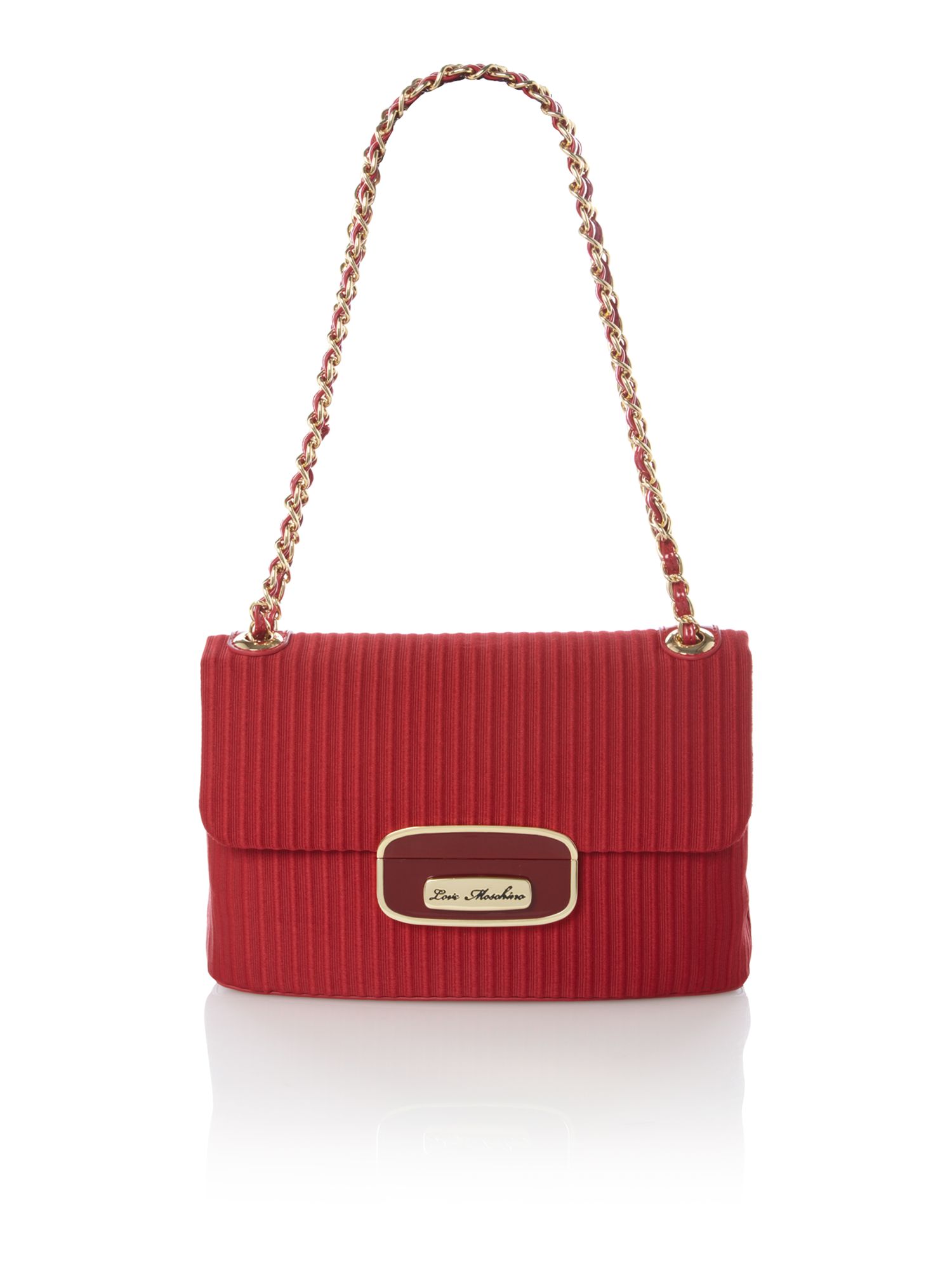 Love moschino Pleat Shoulder Bag in Red Lyst
