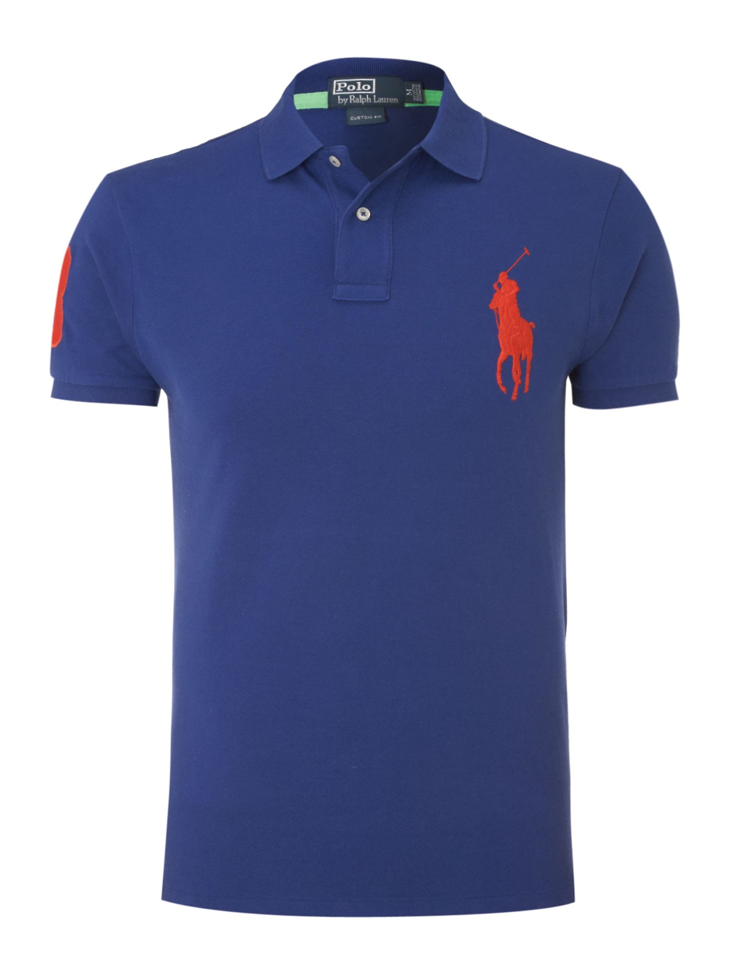 Polo Ralph Lauren Custom Fit Big Pony Polo Shirt in Blue for Men | Lyst