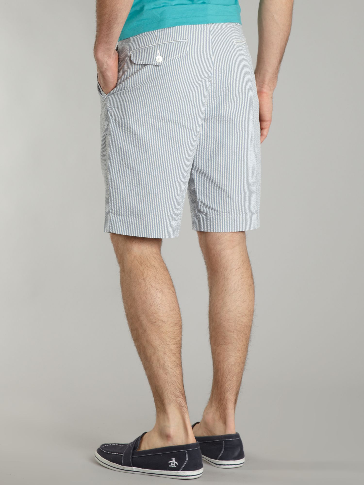 Polo ralph lauren Seersucker Shorts in Blue for Men | Lyst