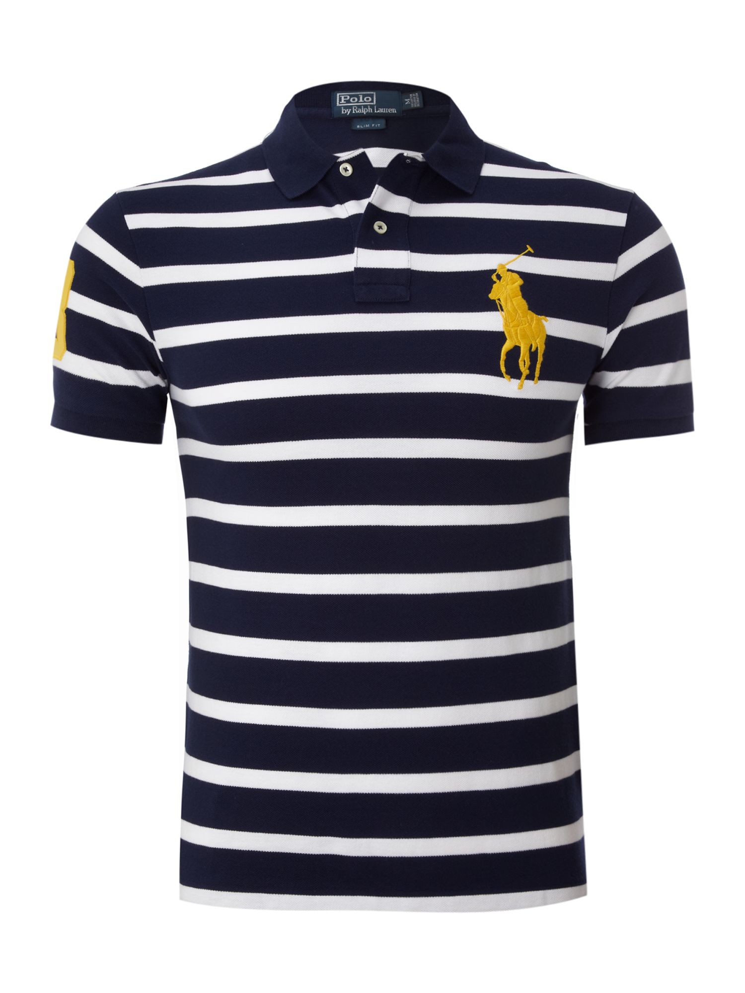Polo Ralph Lauren Slim Fitted Varsity Striped Polo Shirt in Blue for ...