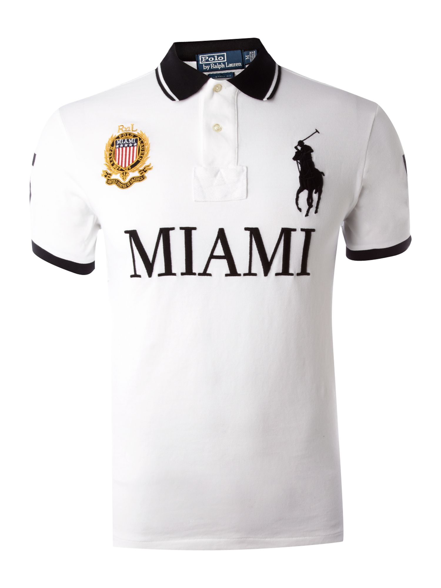 Polo ralph lauren Miami Polo Shirt in White for Men | Lyst