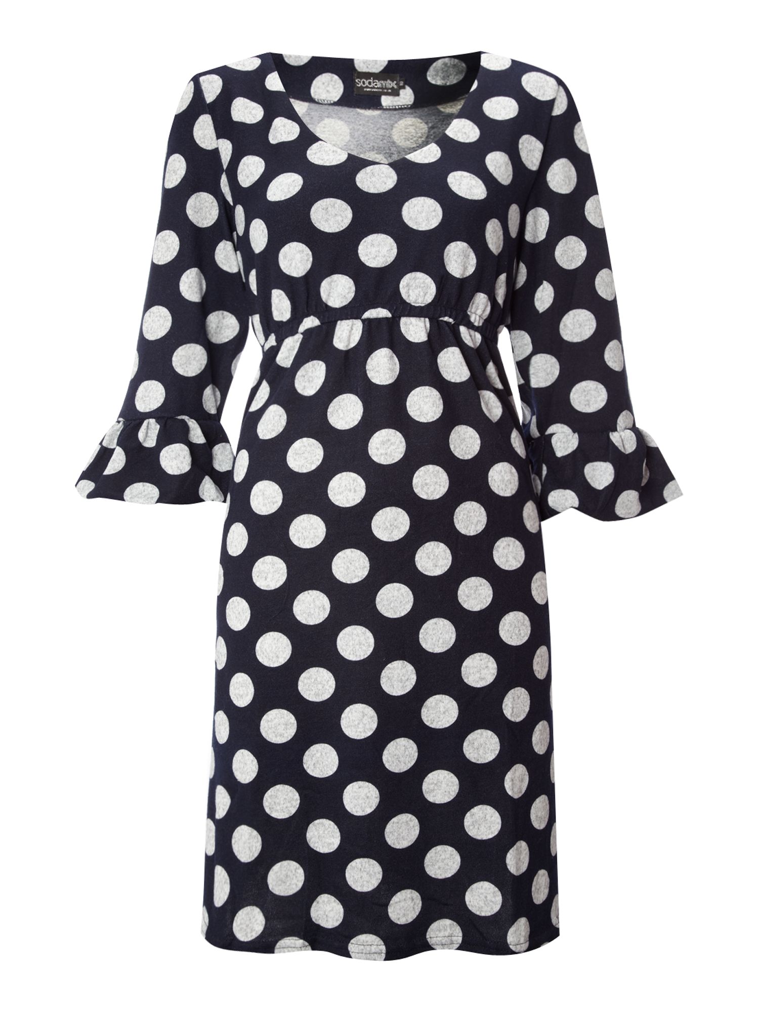 m&s blue spotty dress