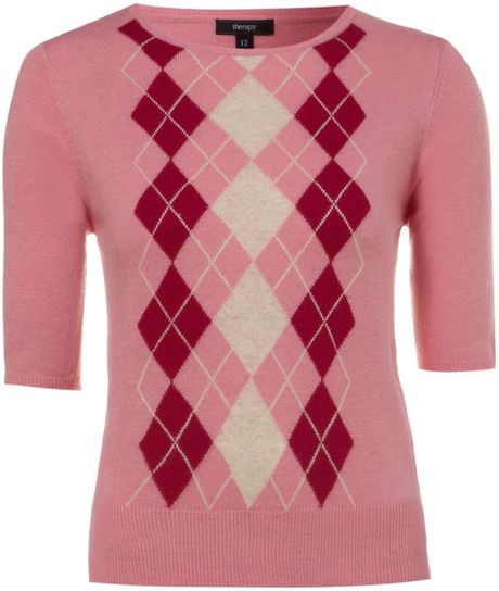 Therapy Argyle Jumper in Multicolor (multi-coloured) | Lyst