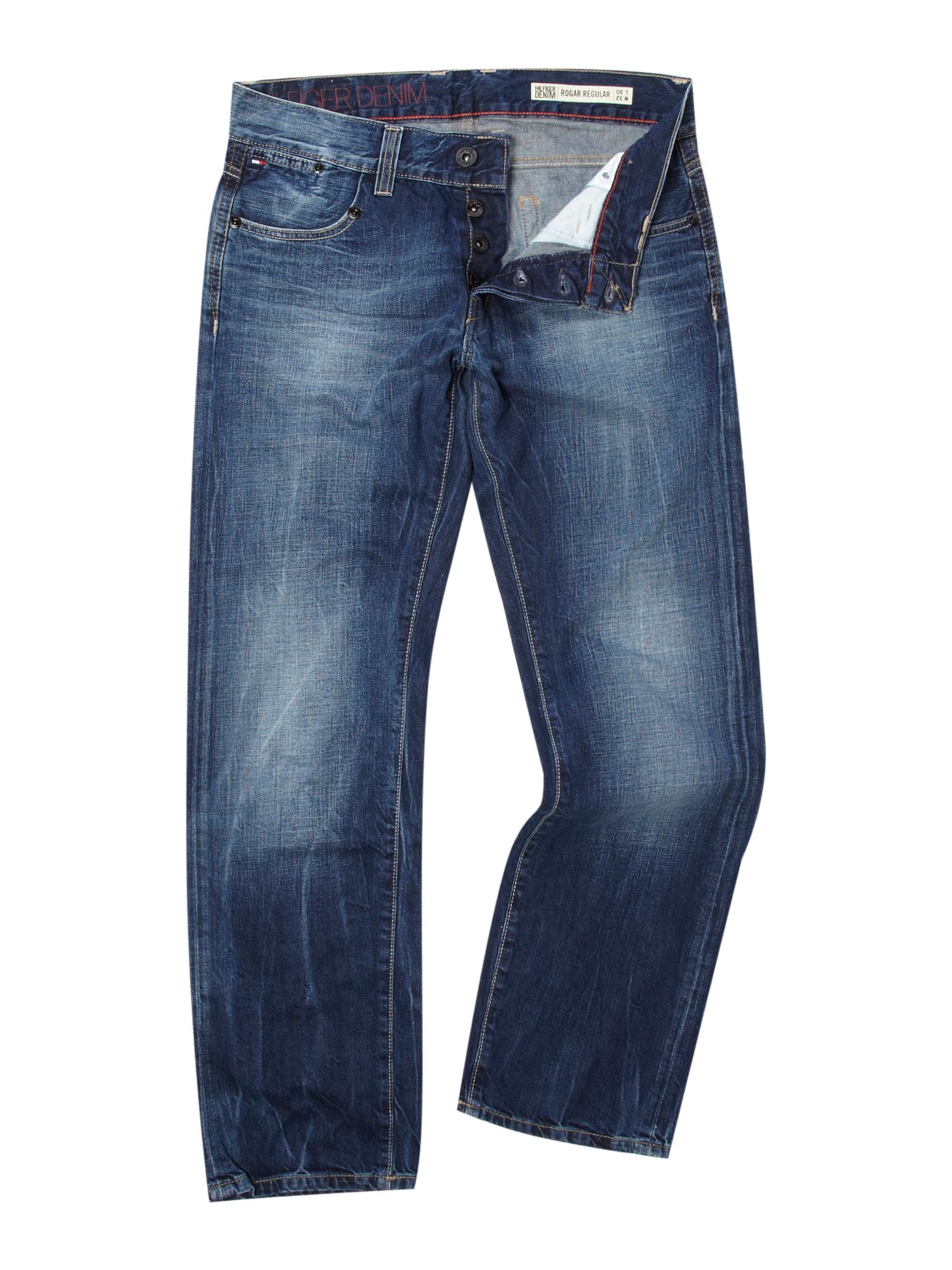 Tommy Hilfiger Rogar Regular Fit Medium Rise Denim Jeans in Blue for ...