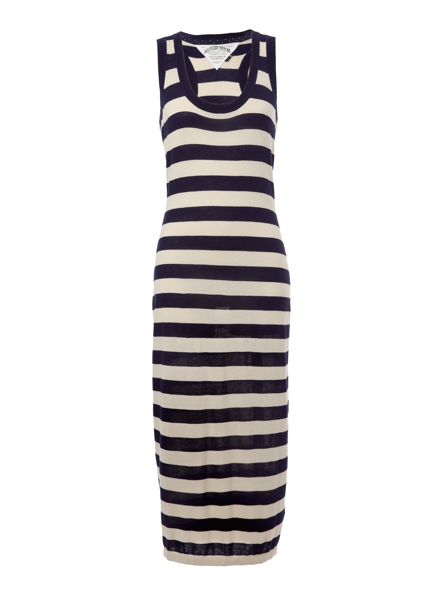 Tommy Hilfiger Ever Sleeveless Stripe Maxi Dress in Blue (navy) | Lyst