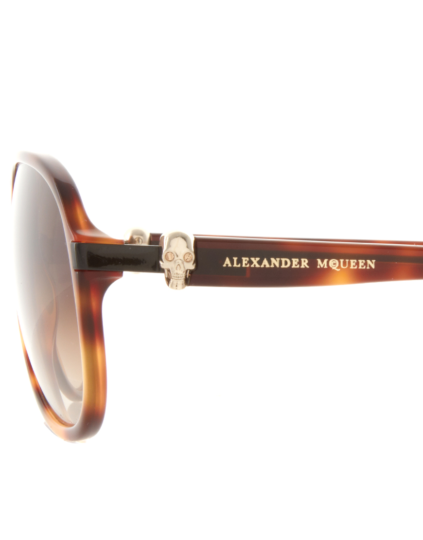alexander mcqueen skull aviator sunglasses