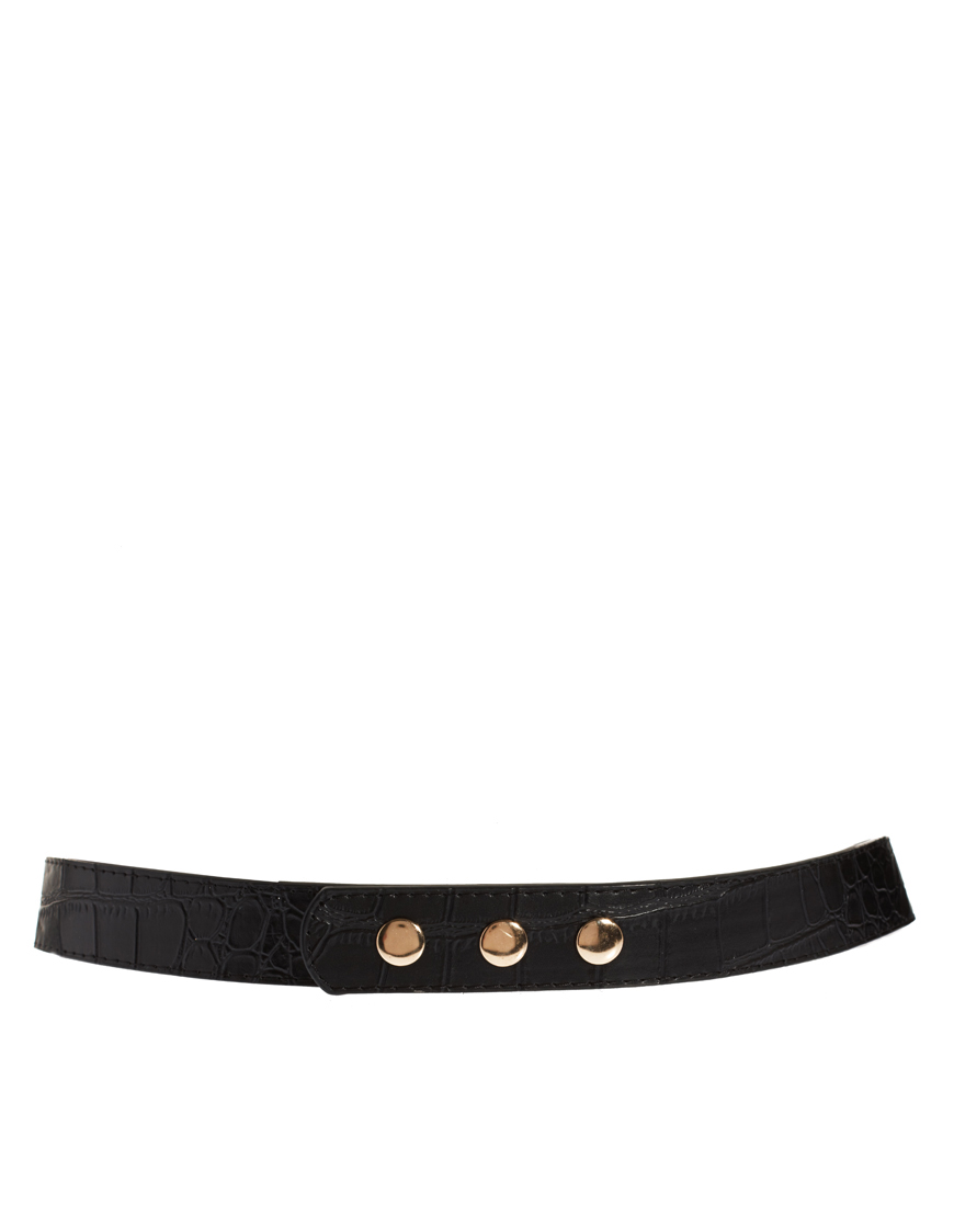 ASOS Asos Heart Shape Buckle Belt with Chain Detail in Black | Lyst