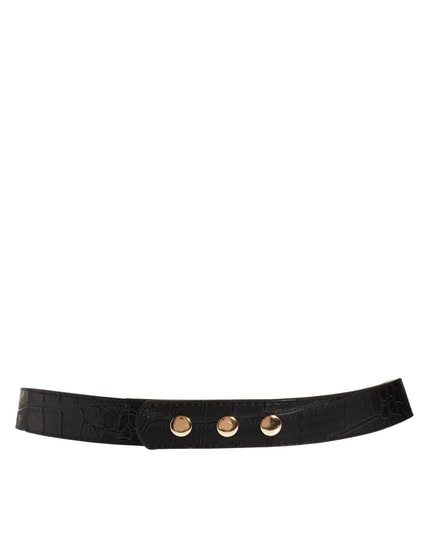 ASOS Asos Heart Shape Buckle Belt with Chain Detail in Black  display picture 2