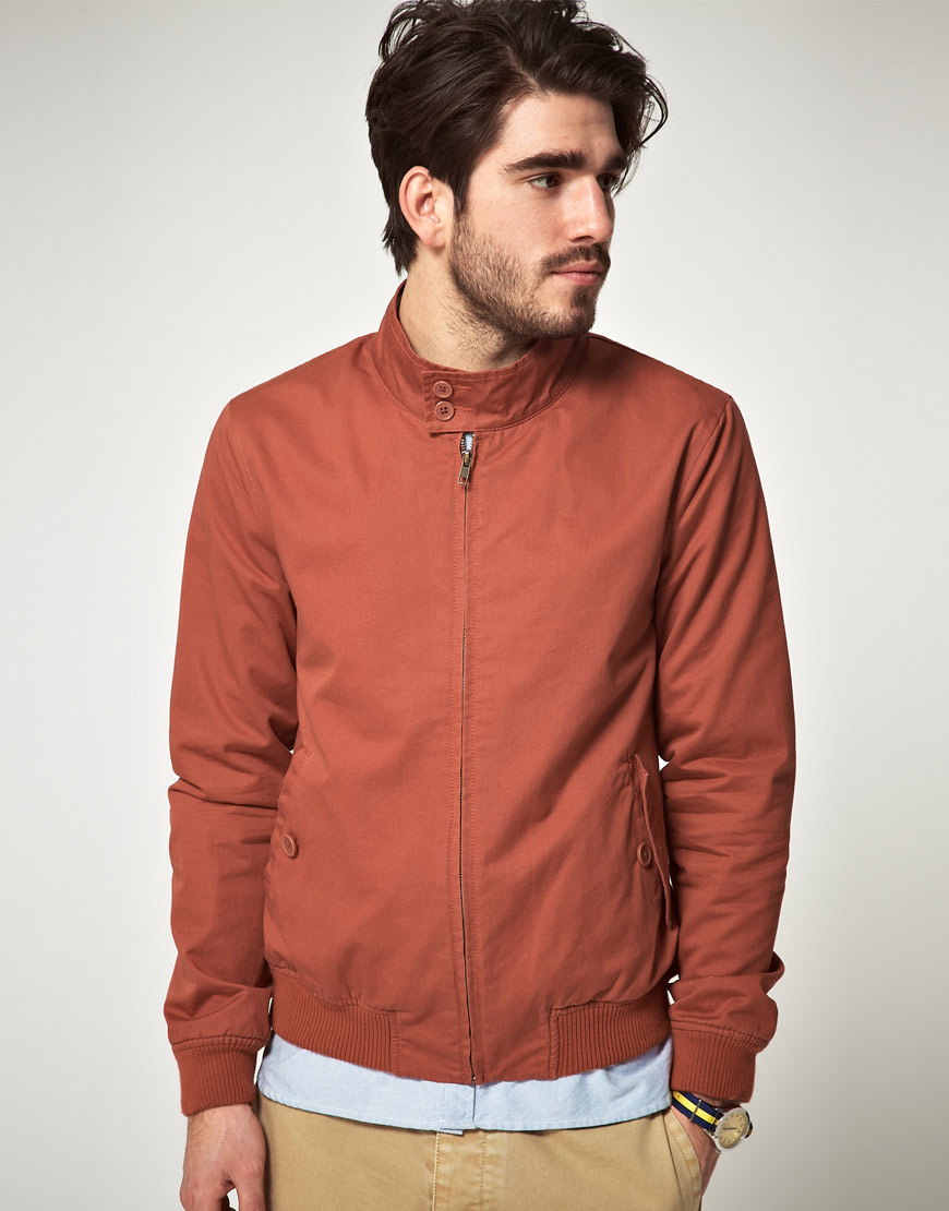 Download Lyst - ASOS Harrington Jacket in Orange for Men