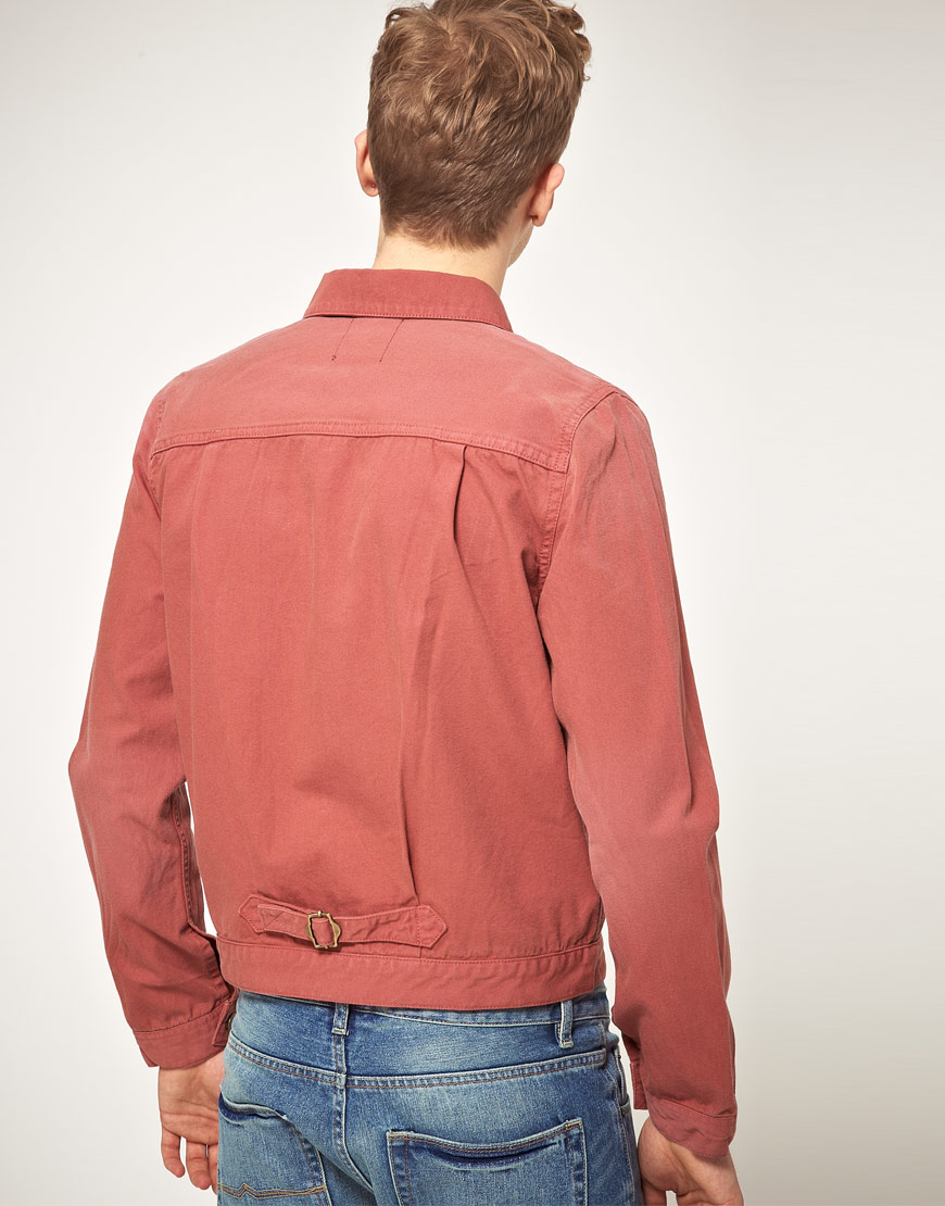 mens coloured denim jacket