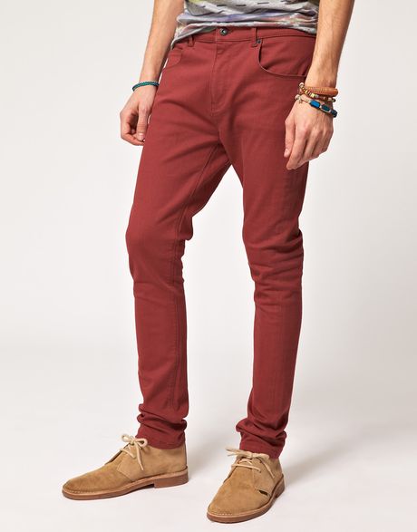 Asos Super Skinny Jeans in Rust in Brown for Men (rust) | Lyst