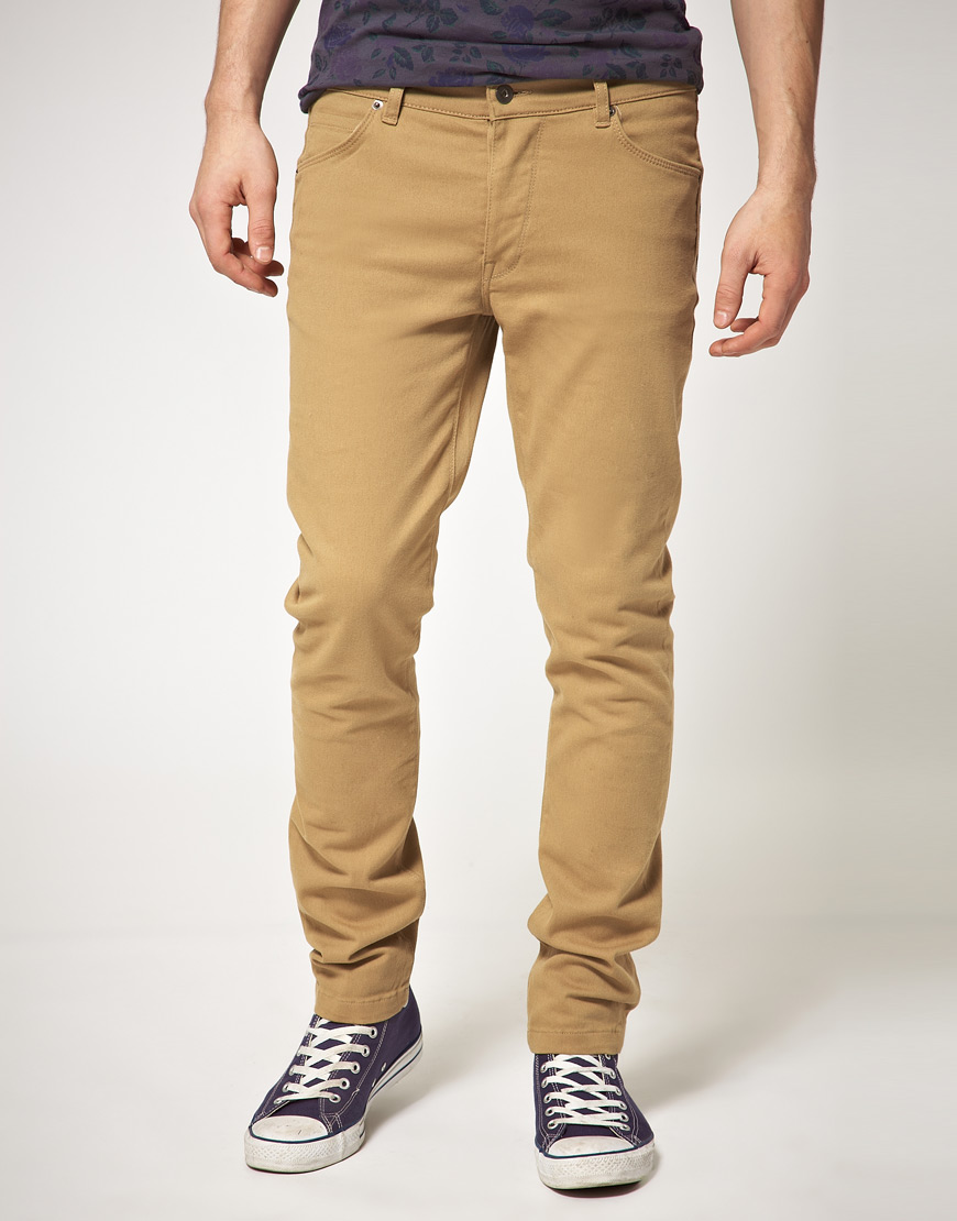 ASOS Tan Skinny Jeans in Brown for Men | Lyst