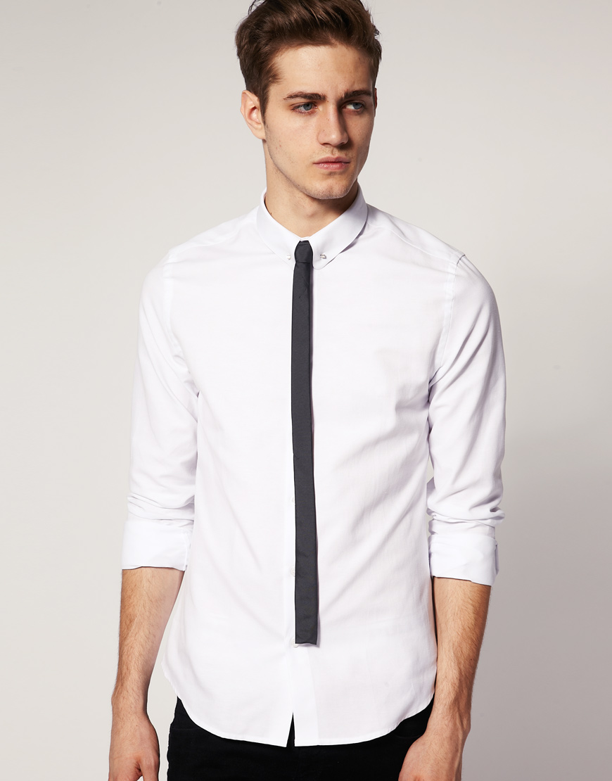 Stark White Skinny Tie The Essential Black Skinny Tie