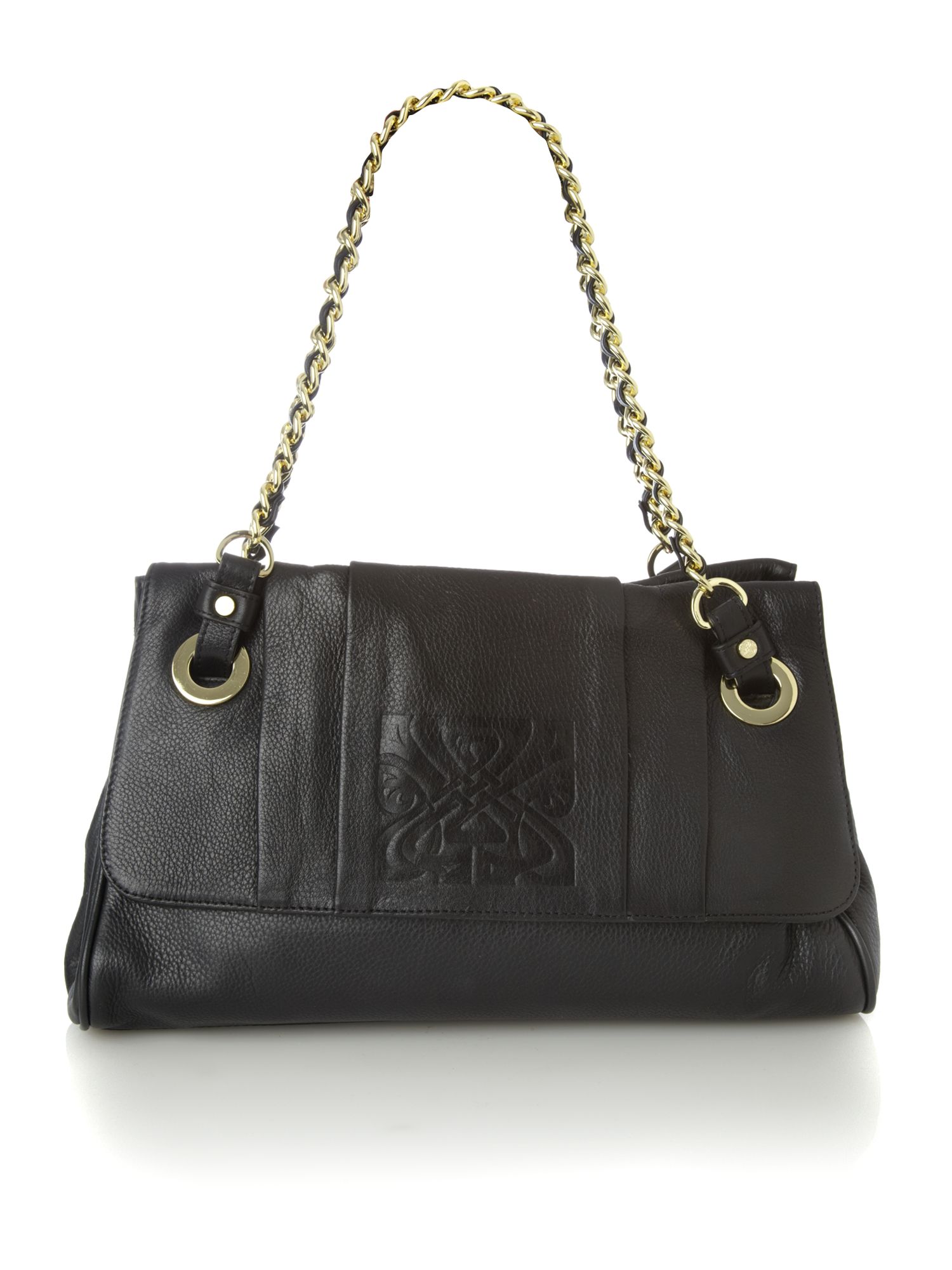 Biba Eleanor Leather Chain Handle Bag in Black - Lyst