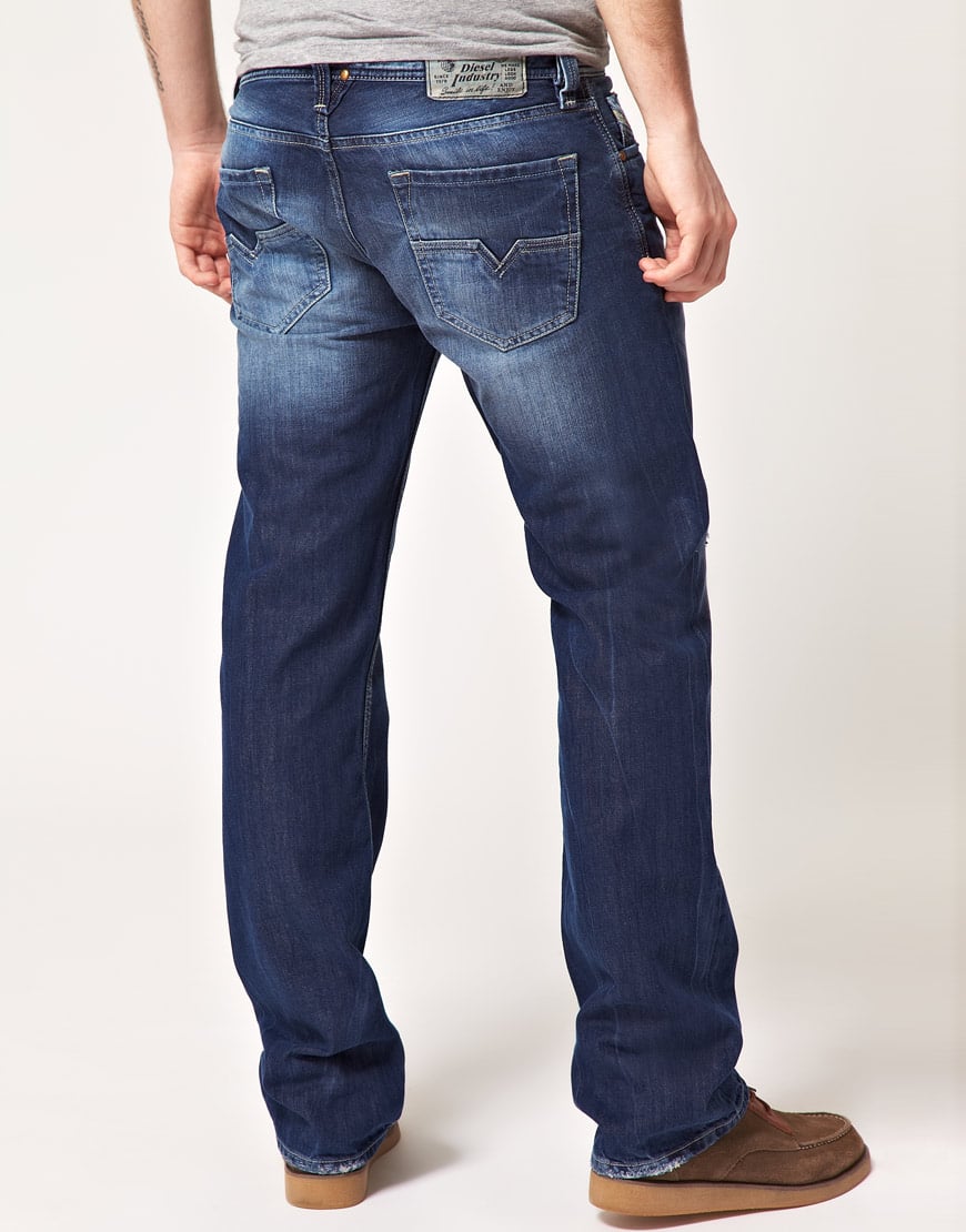 DIESEL Diesel Larkee 8b9 Straight Jeans in Blue for Men - Lyst