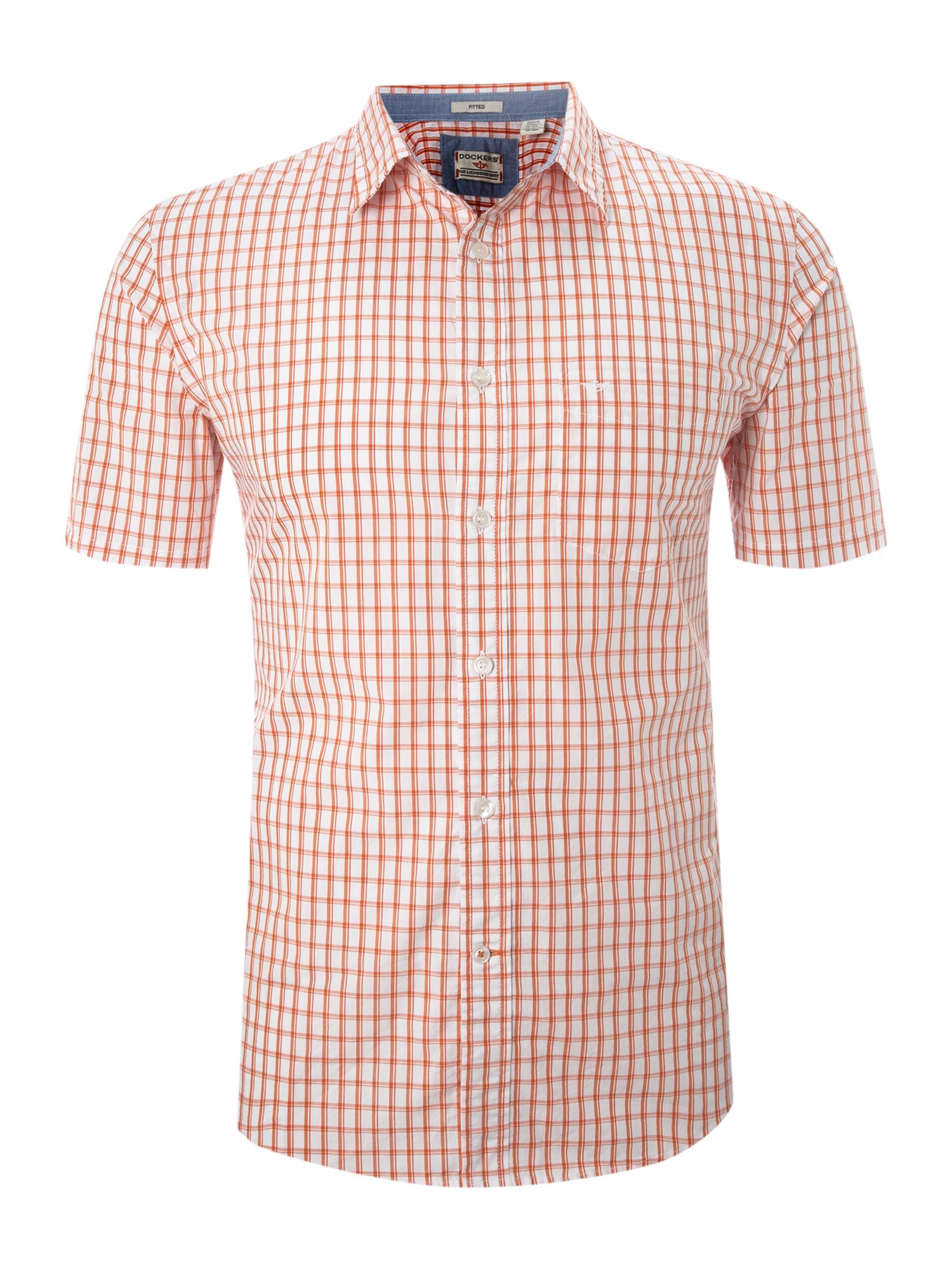 Dockers Short Sleeved Gris Checked Shirt in Pink for Men | Lyst