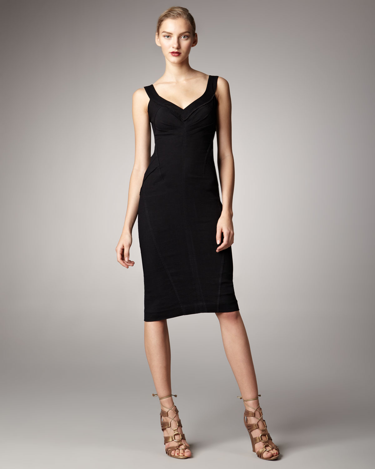 donna karan black dress