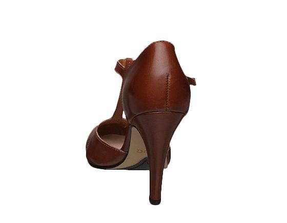 Dune T- Bar Cut Out Court Shoes in Brown | Lyst