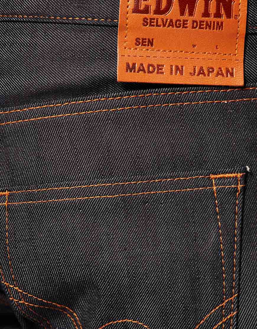 edwin darkused edwin sen red selvage skinny jeans product 4 3257189 219418964