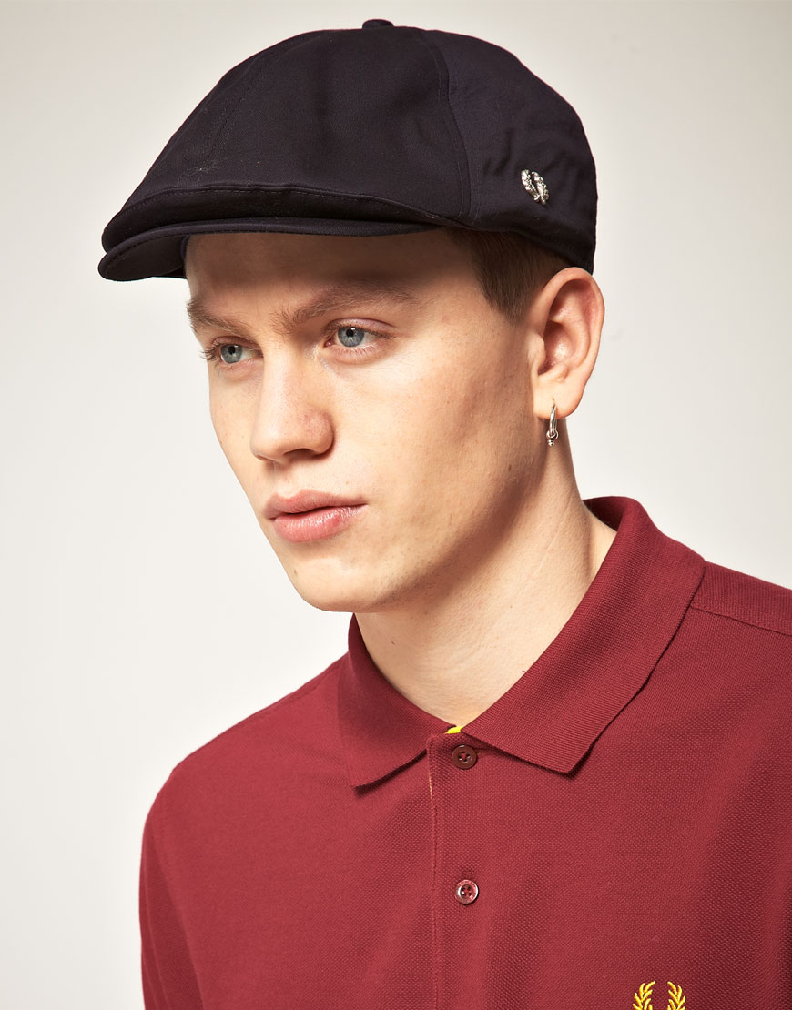 FRED PERRY Baseball Cap Mens Red or Sky multi Col Hat One-Size Canvas Caps BNWT