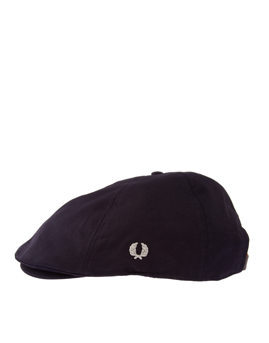 Fred Perry Panelled Flat Cap in Navy (Blue) for Men - Lyst