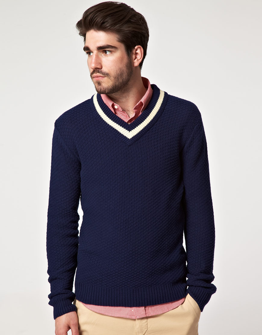 gant v neck jumper mens