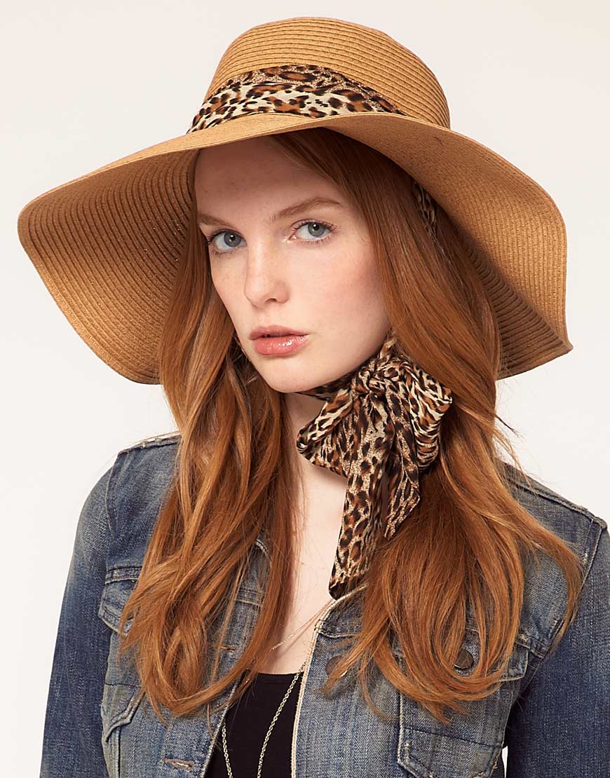 Lyst - Genie By Eugenia Kim Leopard Scarf Sunhat in Natural