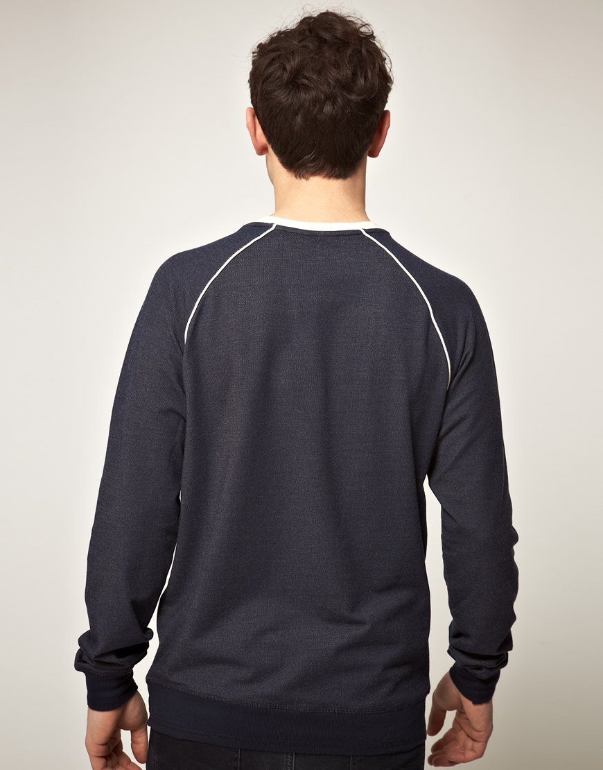 Download Hummel Hummel Kangaroo Pocket Crew Sweatshirt in Blue for ...