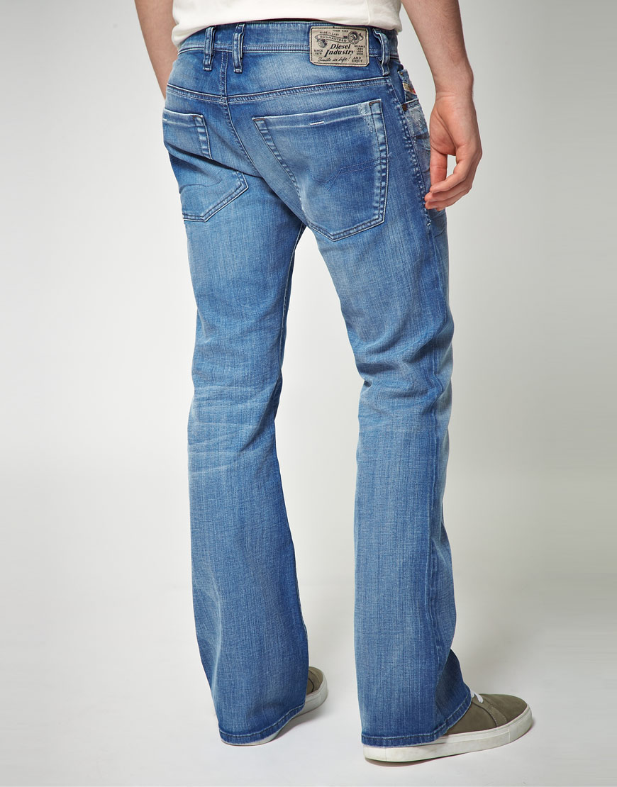 DIESEL Zathan Bootcut Jeans in Blue for Men | Lyst