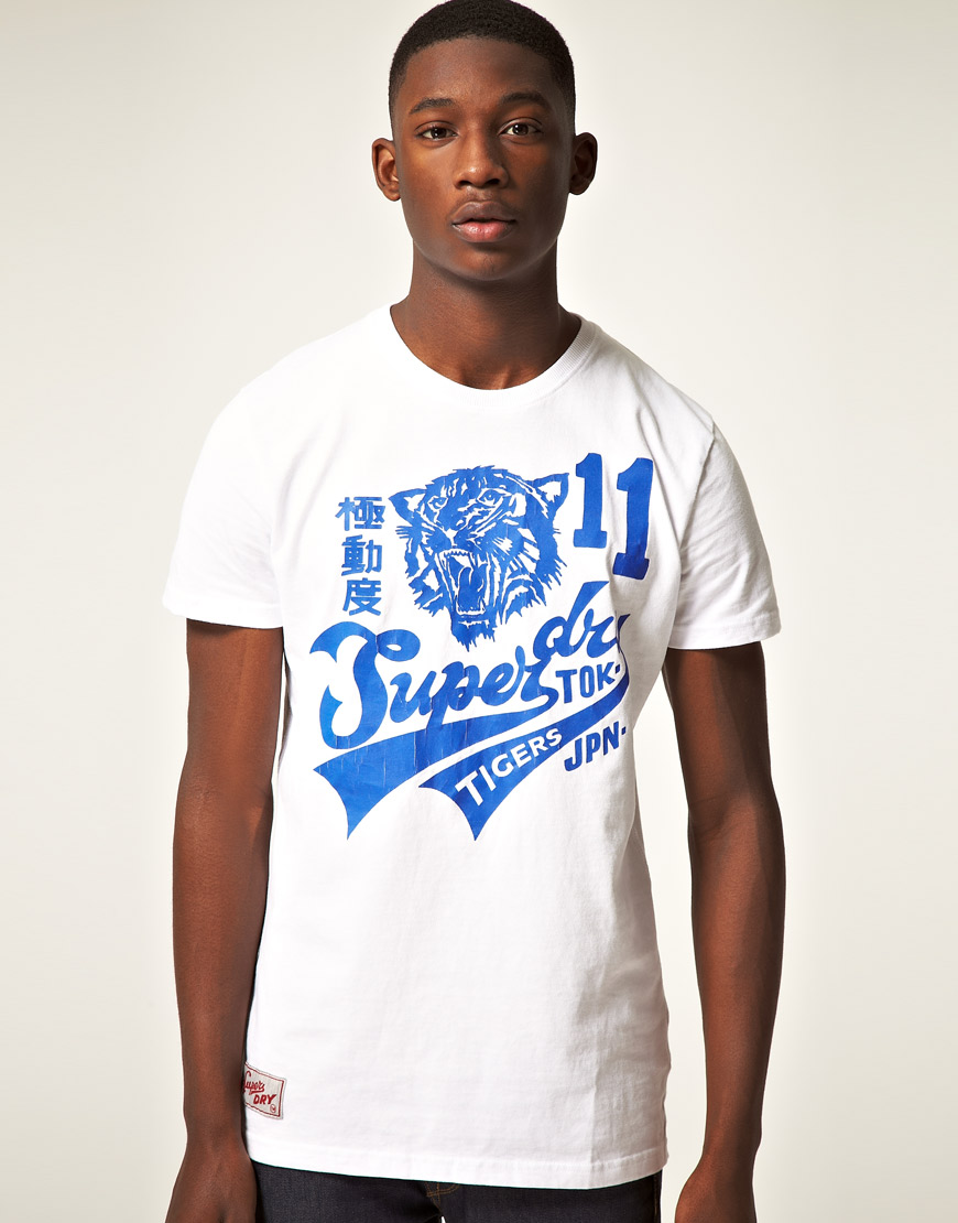 Superdry Superdry Tiger Jungle Entry Tshirt in White for Men - Lyst
