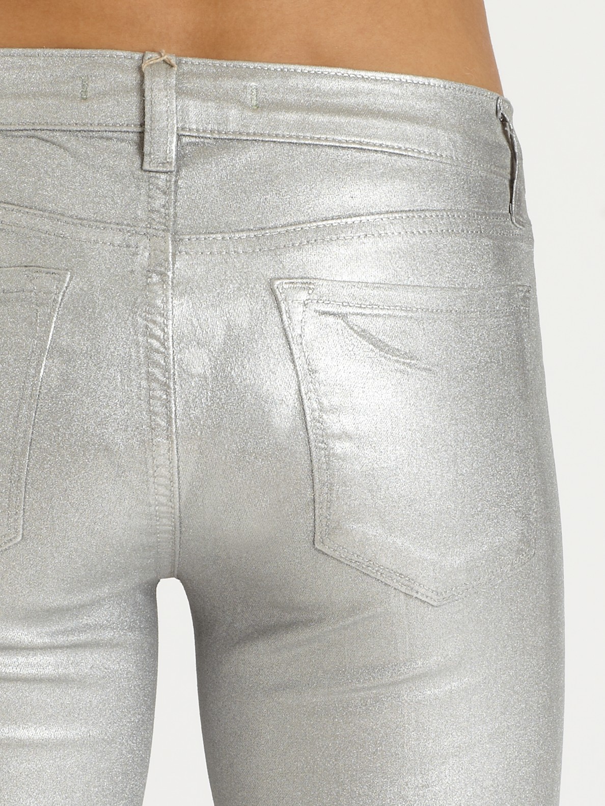 J Brand 901 Super Skinny Coated Jeans in Metallic | Lyst