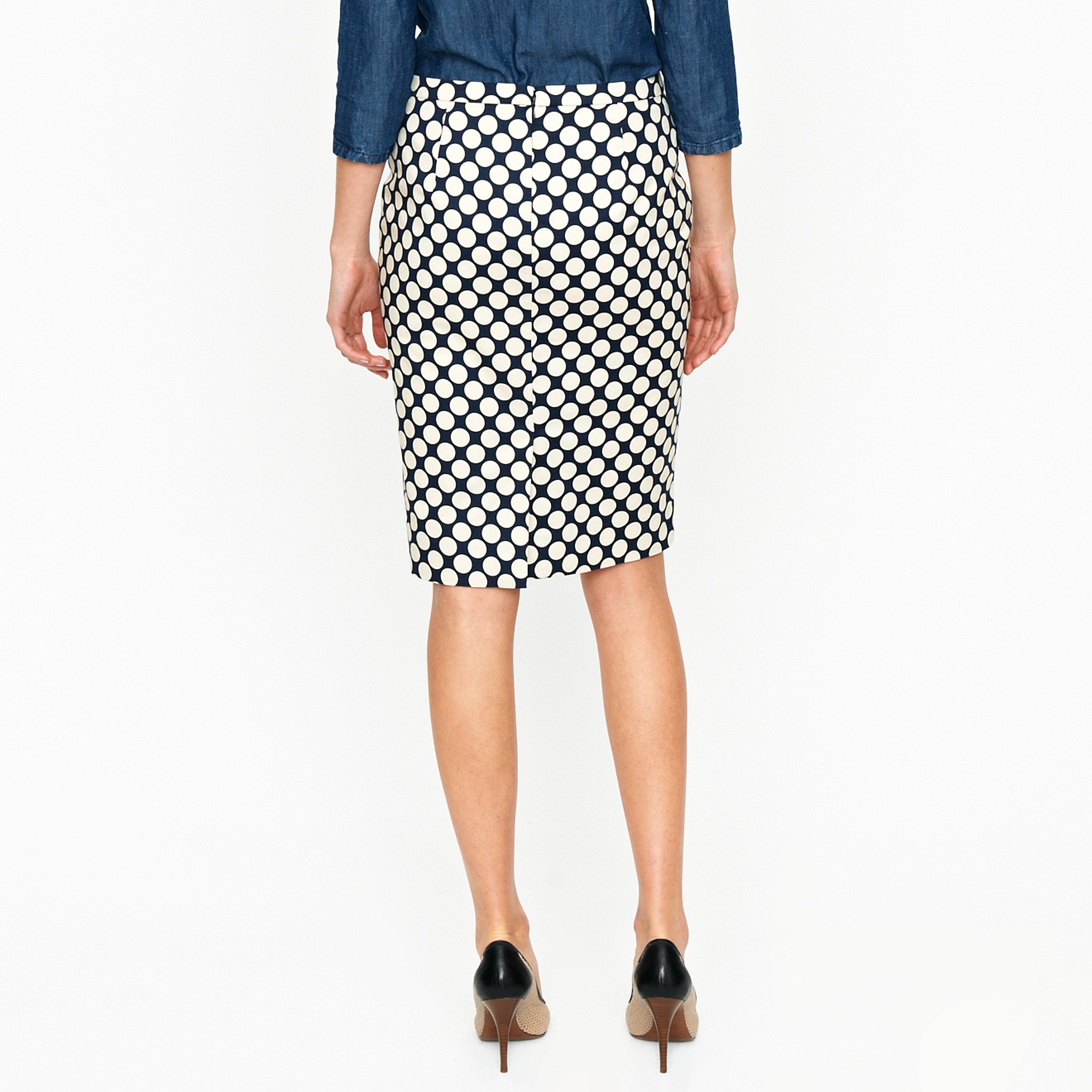 Lyst J.Crew No 2 Pencil Skirt in Pop Art Polka Dot in Black