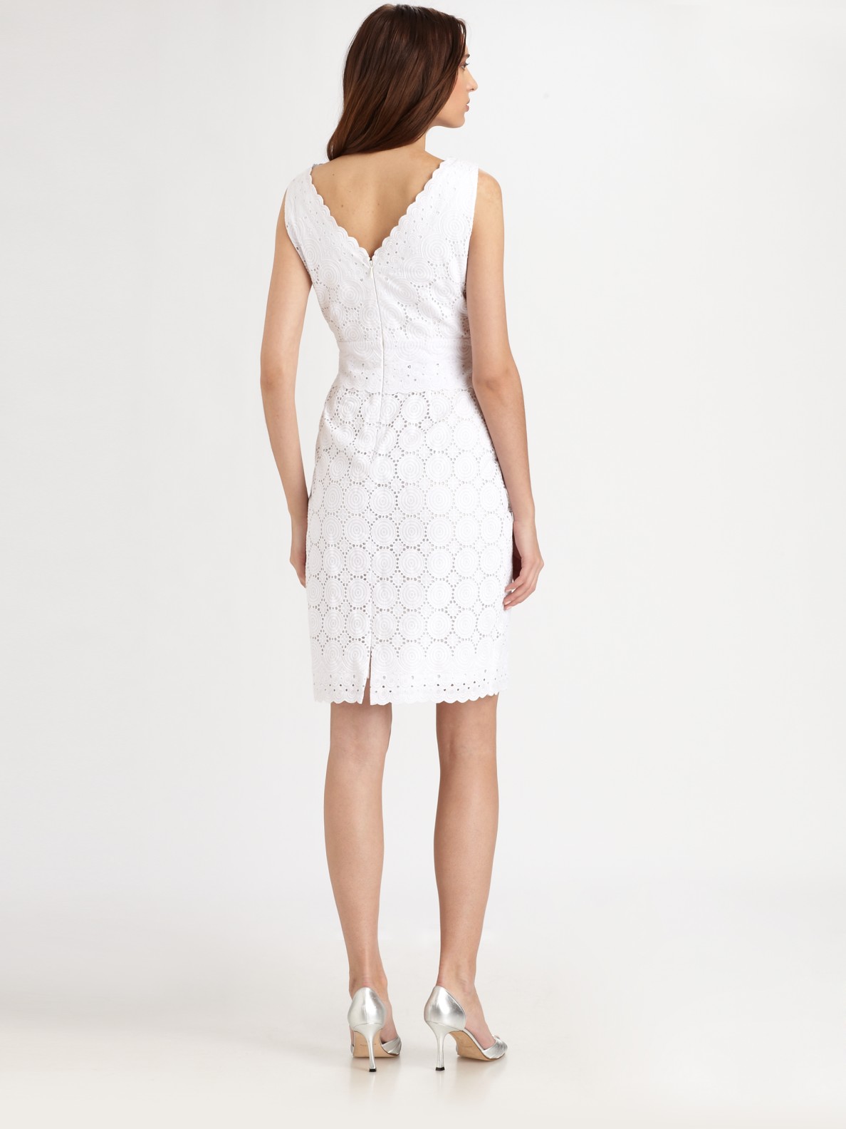 kay unger white dress